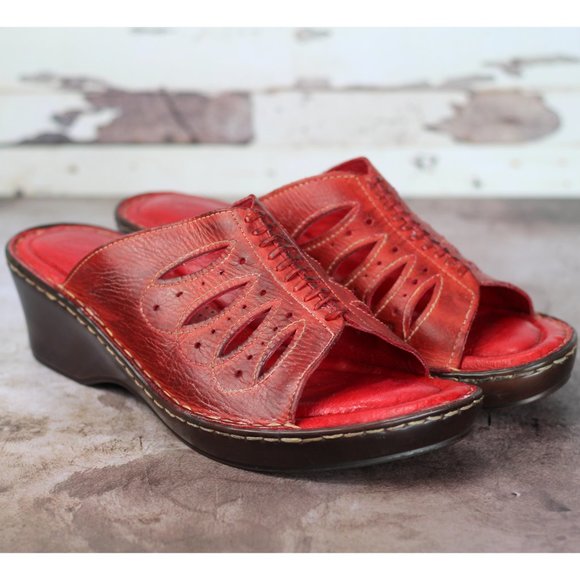 Nurture Comfort Sandals Slides 9.5M Red - Picture 2 of 7